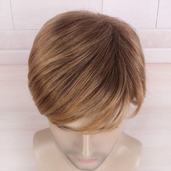 Cosplay Wig for Men Short Layered Natural Hair (Ombre Brown) Wig For Men New - Picture 3 of 6